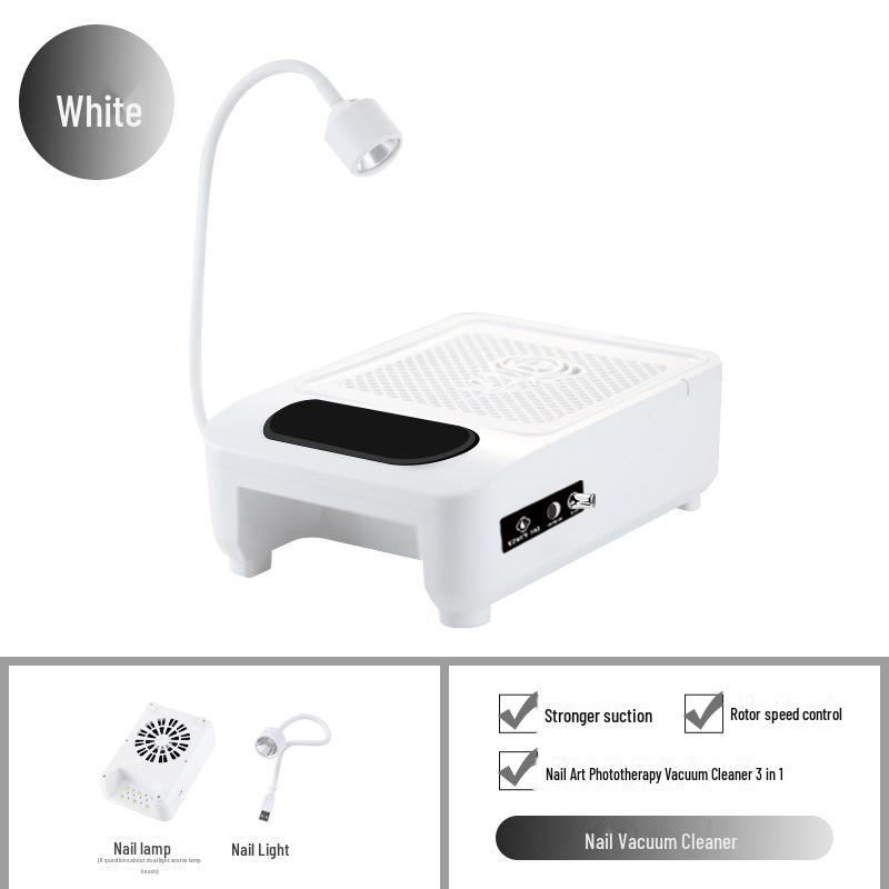 4-in-1 Multifunction Nail Polisher: Built-in Vacuum, Polish Remover, and UV Lamp for Salons