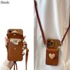 Чехол-кошелек с ремешком Love Lanyard Case для iPhone 17 Pro Max 17Air 11 12 13 15 Pro 16 14 Plus Наплечный ремень Модная кожаная Милая сумка Чехол
