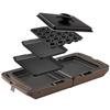 Iris Ohyama Hot Hot Flat Takoyaki Yakiniku 3 with Simultaneous Warranty Compact Brown Plate, Double-Sided Plate, Plate, Plate, Plate, Pieces, Lid,
