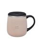 BRUNO Bruno Stainless Steel Mug with Double Walled Vacuum Lid, Warm/Cold Insulation, Wall, Short, 320ml, Pink, Beige, BHK262-PBE