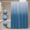 Nordic Style Gradient PEVA Shower Curtain - Thick, Waterproof, Mildew-Resistant