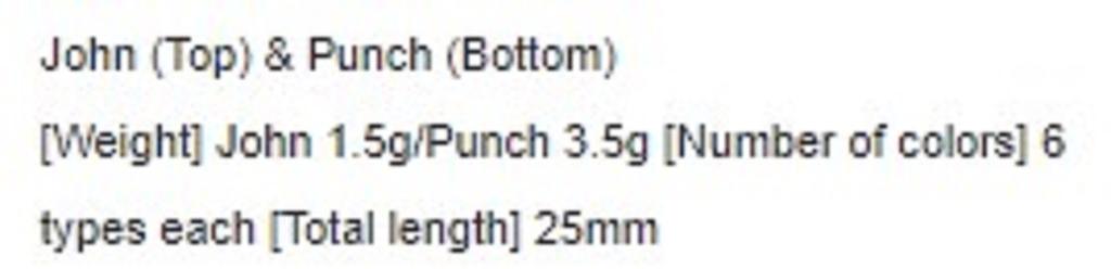 Rob Lure Punch 25 мм 3,5 грамма Тонущая приманка 05 (1790 г.)