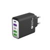 Сертифицированное многопортовое быстрое зарядное устройство 38 Вт: 3 USB + 2 Type-C, Дорожное зарядное устройство с поддержкой всех протоколов для мобильных телефонов С функцией Flash/Быстрой зарядки