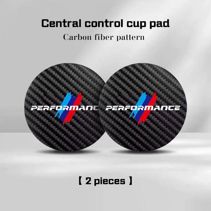 BBJK3 2Pcs Car Coaster For BMW 1 2 3 4 5 6 7 Series X1 X3 X4 X5 X6 X7 F20 G20 G30 G05 G11 F15 F16 G01 G02 Water Cup Mat Non-slip Pad