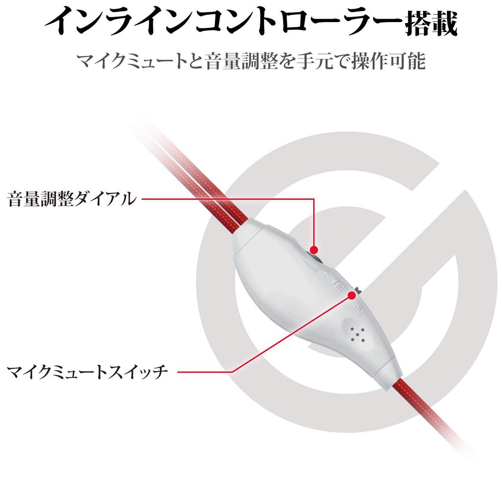 Elecom Gaming Headset Binaural Overhead 1m with Extension Cable Smartphone Game Compatible with PS4 Switch White 1.5m HS-GM20WH