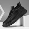 Fashion Spring Autumn Men Black Casual Shoes Trendy Versatile Breathable Leisure Board Shoes For Men Loafers Man Leather Sneakers Hombre