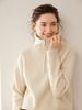 2024 A/W Women's Half-Zip Lapel Cashmere Sweater - Cozy, Seven-Gauge Knit Base Layer