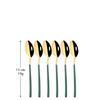 6Pcs Mirror Polished Stainless Steel Coffee Stirring Spoon Teaspoon Ice Cream Spoon Small Spoons Cutlery Set
