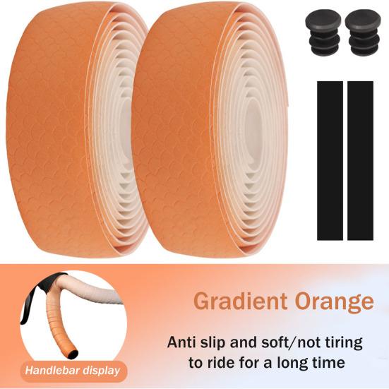 2 Rolls Bicycle Soft Memory EVA Handlebar Grips Anti-Slip Texture Shock Absorption Memory Foam