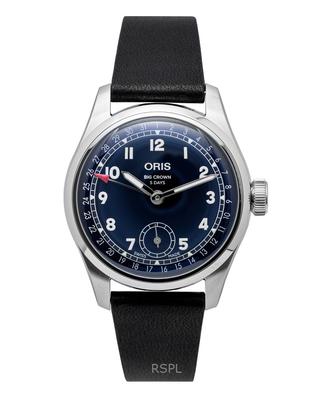 Big Crown Pointer Date Калибр 403 Кожаный ремешок Синий циферблат Автоматический 01-403-7776-4065-07-5-19-11 Мужские часы