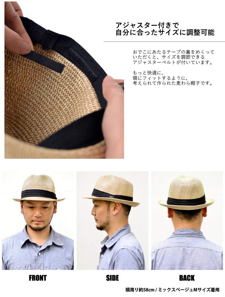 Nakota Mixed Paper and Large and Small Straw Foldable Panama Navy Hat, Men's, Women's, Kids', Sizes, Hat, Hat, Spring/Summer Hat, Fedora, Ribbon,