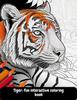 Книга Tiger : Fun Interactive Coloring Book