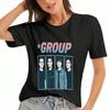 Женская хлопковая футболка Star Group Band, Печать высокого качества из премиального хлопка, Прочная и долговечная, Повседневная и модная футболка.