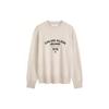 Fashion Color Block Letter Cotton Crew Neck Sweatshirt Men Sweatshirt Off-White J323921
