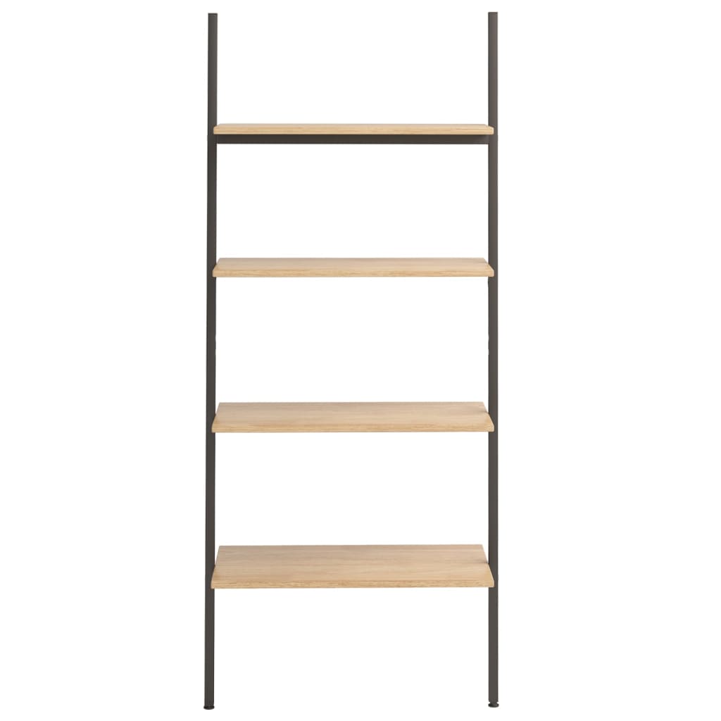 Ladder Shelf with 4 Shelves Light Brown and Black 64 x 34 x 150.5 cm