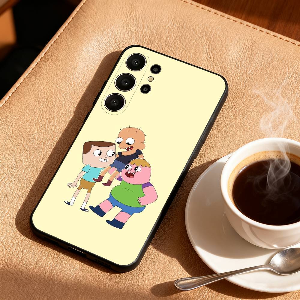 S-Sassy мультяшный C-Clarences Чехол для телефона Samsung S26,S25,S24,S21,S22,S23,S30,Ultra,S20,FE,Lite,10,9,Черный чехол