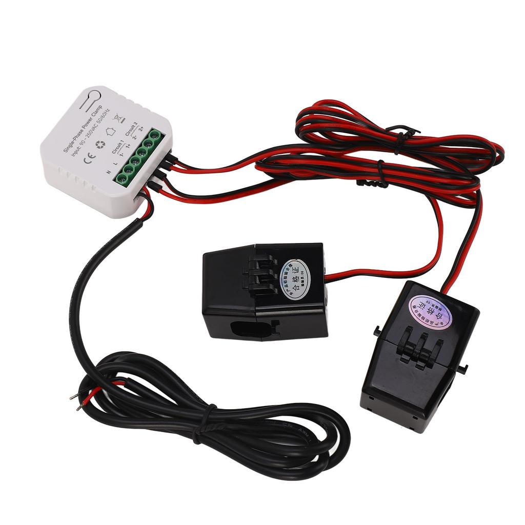 Умный счетчик энергии WIFI Домашний счетчик электроэнергии WiFi с 2 шт. токоизмерительных клещей 120А от 90 до 250 В переменного тока