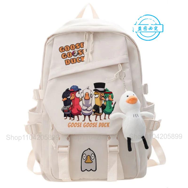 Goose Goose Duck Backpack Game Cosplay Mochila Students School Bag Cartoon Bookbag Boy Girl Gifts Laptop Outdoor Travel Rucksack