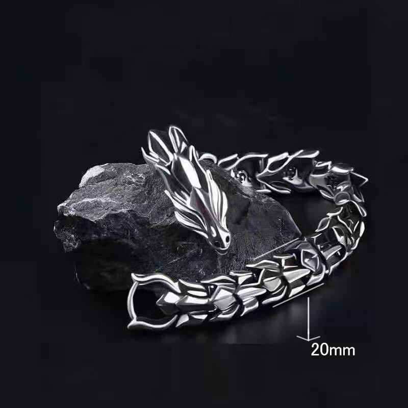 Золотой браслет с килем, модный мужской ретро-дракон, зверь, преувеличенный панк-тренд, индивидуальный браслет в стиле хип-хоп, ретро-праздник, ручные ювелирные изделия, аксессуары, подарок