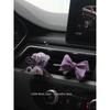 Cute Teddy Bear Bows Bear Car Aromatherapy Air Conditioner Air Outlet Decoration Creative Car Perfume Fragrant Stone