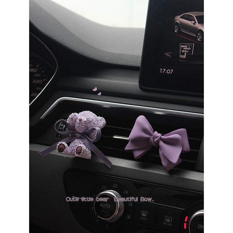 Cute Teddy Bear Bows Bear Car Aromatherapy Air Conditioner Air Outlet Decoration Creative Car Perfume Fragrant Stone