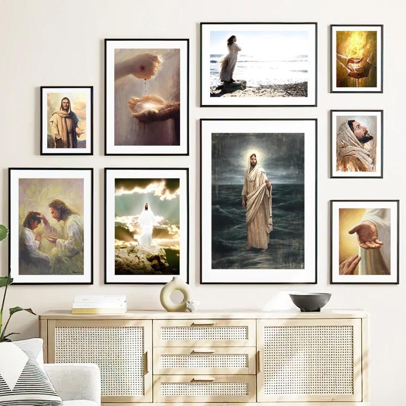 Holy Light Leader Christ Jesus Wall Art Canvas Painting God Posters And Prints Wall Pictures For Living Room Home Decoration