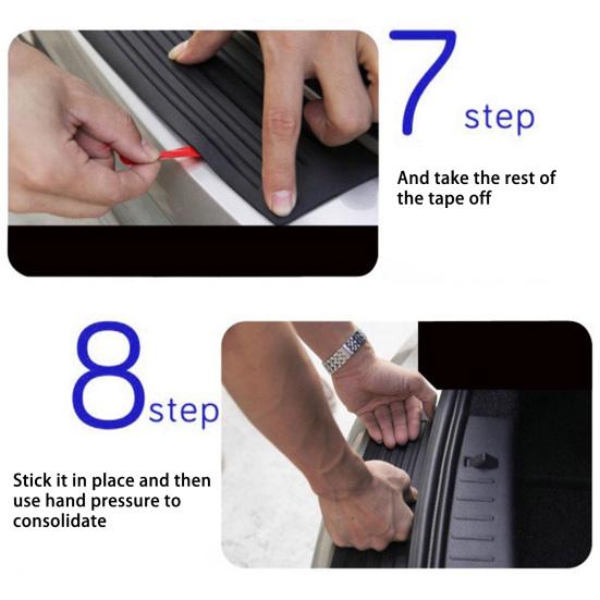 Защитная пленка для заднего бампера автомобиля, универсальная черная силиконовая устойчивая к царапинам защита двери багажника, аксессуар для входной двери