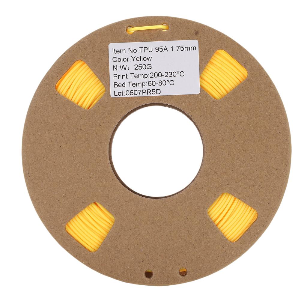 95A TPU Нить для 3D-принтера 0.02 мм Точность 250 г 1.75 мм TPU Гибкая Высокая Эластичность Нить для Принтера Замена