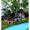 Cute Village House Miniature Garden Mini Bridge Stairs Craft Figurine Plant Pot Garden Ornament Miniature Fairy Garden Supplies