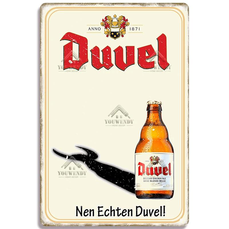 Metal Tin Sign Poster for Pub, Bar, Man Cave, Club, Wall Decoration, Vintage, Belgium, Beer Brand, Decorative Plaque, 20x30cm
