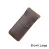 Handmade Genuine Leather Pen Bag Cowhide Pencil Bag Vintage Retro Style Accessories For Travel Journal