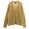 Bamberger's 70s Vintage Long Sleeve Cable V-neck Knit Cardigan XL Camel Men's Used