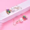 Pearl Christmas Earrings Set Bell Christmas Bell Pendant Cute Christmas Tree Dangle Earrings  Gift