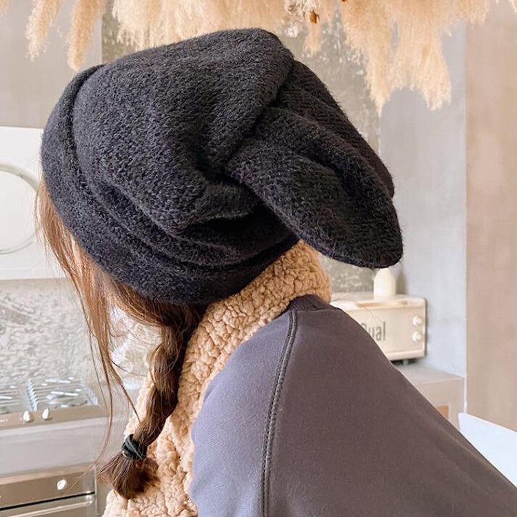 Универсальная милая шапка с ушками кролика, теплая зимняя шапка для девочек, студентов-художников, плюшевый берет