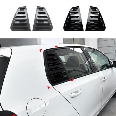 Для VW Golf 6 MK6 2008 2009 2010-2012 АБС-пластик Заднее окно Четверть Жалюзи Накладка Боковой вентиляционный проем Автомобильные клейкие аксессуары