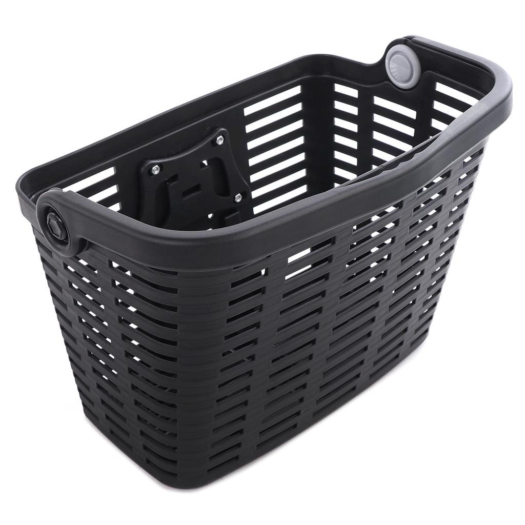 Plastic handlebar bicycle basket - black