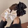 Korean Large Bows Ponytail Barrettes Fashion Hair Accessories Headdress Satin Butterfly Hairpin Women Bowknot Hair Claws Clips