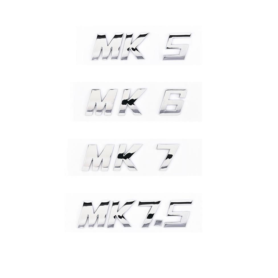 3D ABS Letters MK5 MK6 MK7 MK7.5 Emblem Car Badge Sticker for VW Volkswagen GOLF Car Fender Trunk Rear Sticker zd1