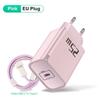 2 в 1 USB Type C быстрая зарядка PD 25 Вт настенное быстрое зарядное устройство для iPhone 15 Pro Max Samsung EU US Plug