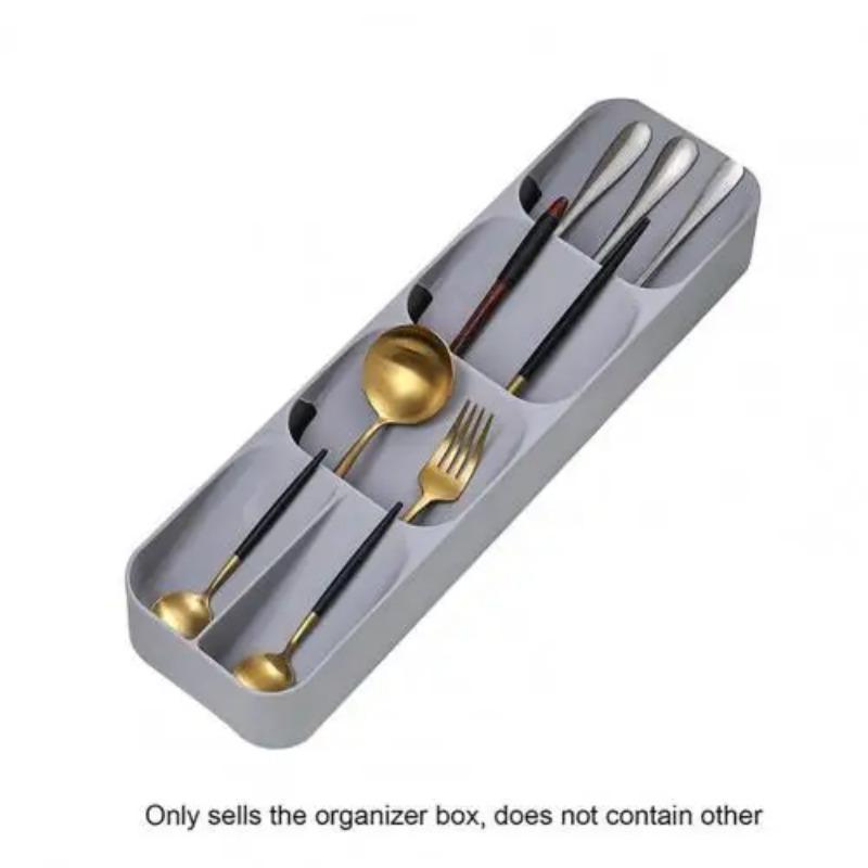 Портативный органайзер для столовых приборов, кухонный ящик для хранения, практичный органайзер для посуды для кухни, органайзер для гаджетов, компактный ящик для столовых приборов