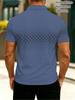 Men'S Outdoor Polo Shirt, Mixed Colors, Multiple Specifications Available, Polyester Material, Blue Background with Black Geometric Pattern, Suitable
