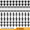 120-Piece Snap Fastener Kit - 6 Types for Honda Civic, Accord, CR-V Bumper Clips