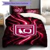 Maroons Pattern Bedding Set Quilt Cover Pillowcase Home Decor Gift (1 * duvet cover + 2 * pillowcase, without core)