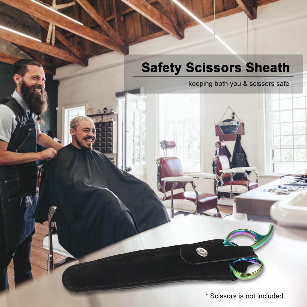 Сумка для ножниц, защитный кожаный чехол для ножниц, защитный чехол для ножниц для волос, портативный защитный чехол для инструментов для красоты