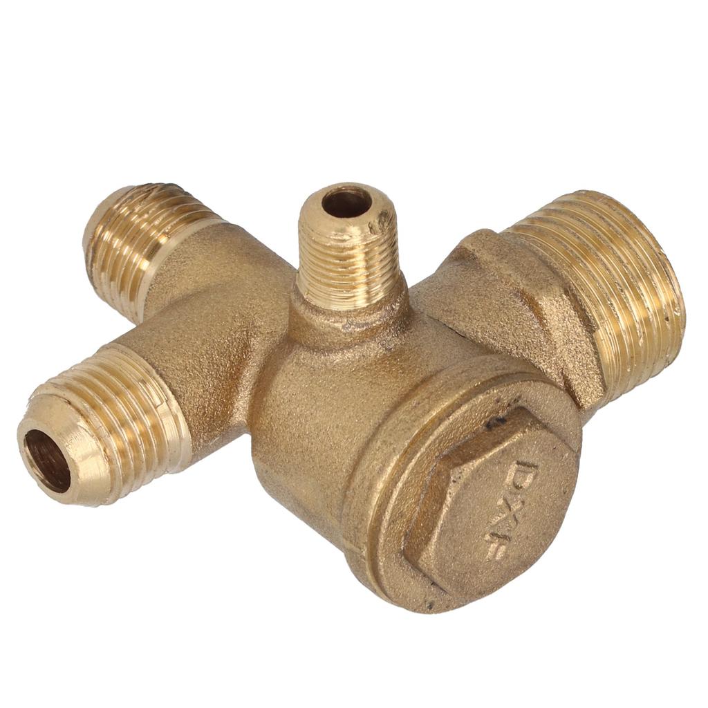 Компоненты для замены клапана воздушного компрессора Латунный 4-ходовой двойной трубный обратный клапан