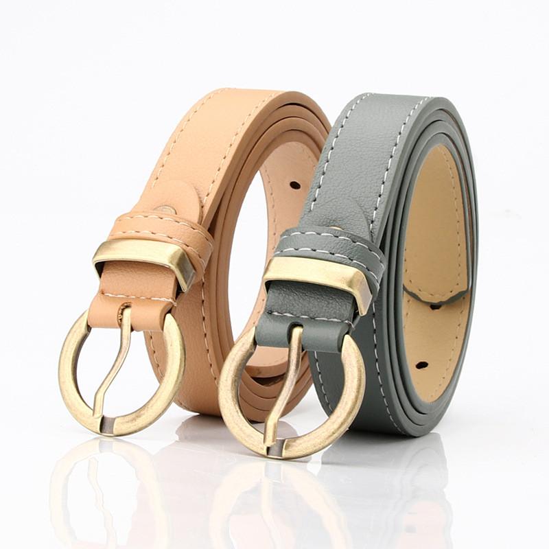 Ladies Stylish Pu Waist Belt With Metal Pin Closure For School And Leisure Styles