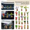 Искусственное растение, украшение-клипса для вентиляционного отверстия автомобиля, магнит-стикер на холодильник, подарок для декора автомобиля и дома
