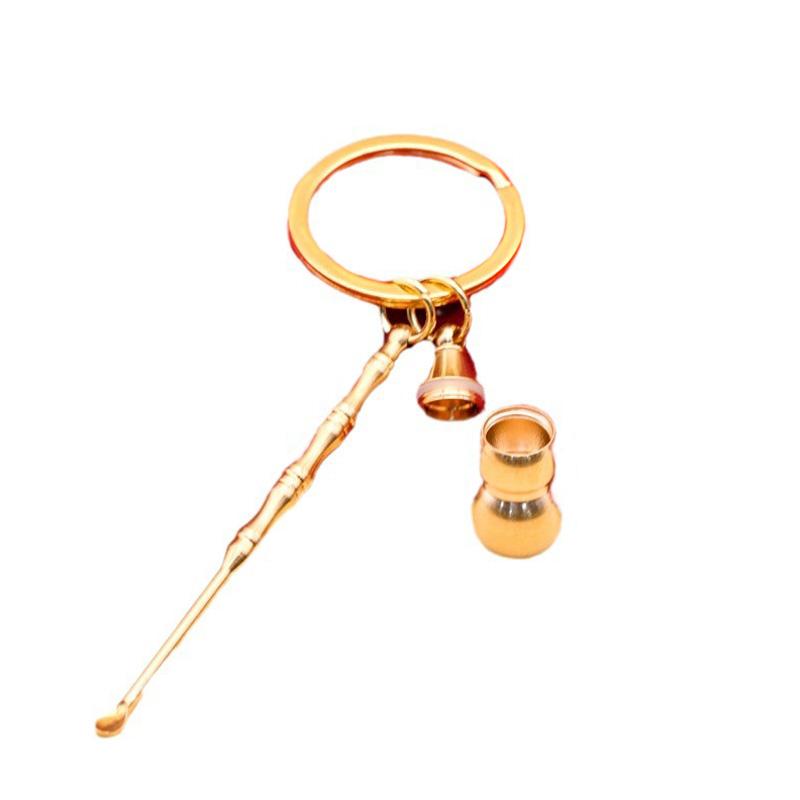 1PC Brass Accessories Model Accessories Bullet Pendant Gourd Gift Simulation Portable Ear Spoon Keychain Backpack