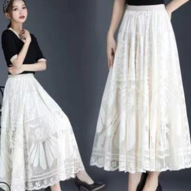 WTEMPO Весенне-летняя сетчатая юбка, модная утягивающая юбка трапециевидной формы с высокой талией, большая плиссированная юбка феи