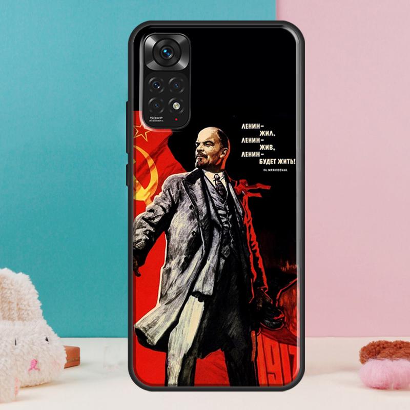 Чехол с флагом Советского Союза Ленина для Xiaomi Redmi Note 14 12 11 9 10 13 Pro 9S 10S 11S 12S Redmi 13C 10C 12C 14C